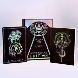 Threads of Fate Oracle Deck Ascendant Edition Guidebook Holographic Foil Black
